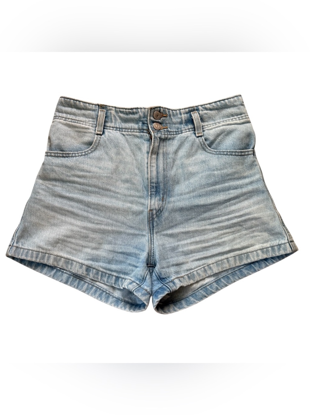 Levi’s High-Waisted Mom Shorts in Light Blue Denim Women’s Shorts